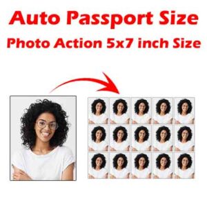 Auto Passport Size Photo Action 5x7 inch Size
