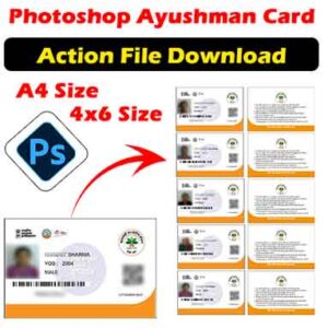 Ayushman Card Photoshop Action File Download