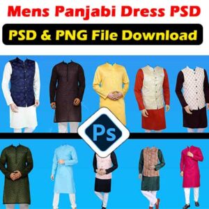Men Panjabi Dress PSD File and PNG File