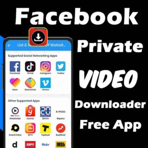 Facebook Private video Downloader App