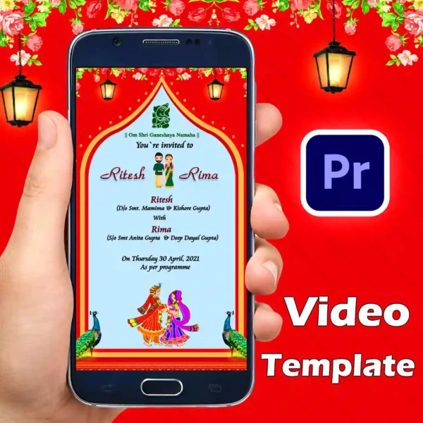 Premiere Pro Indian Wedding Card Invitation Video Template